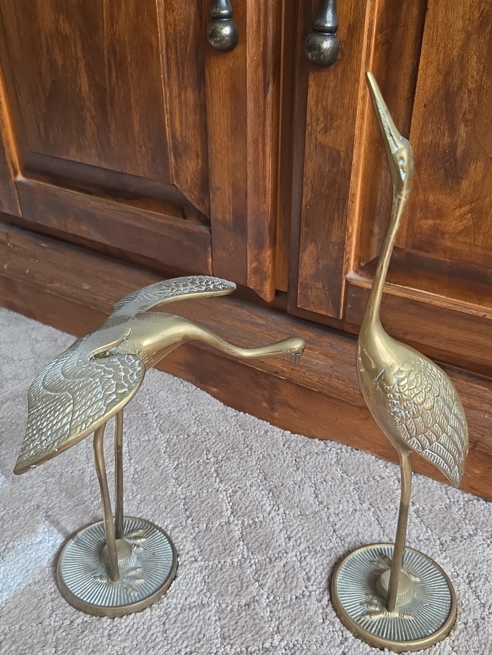 Vintage Leonard Co. Solid Brass Bird Set